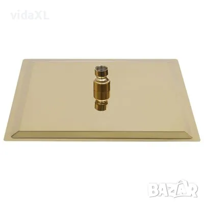 vidaXL Rainshower душ пита, инокс, 30x30 cм, квадратна, златиста（SKU:147710）, снимка 4 - Други - 49242424