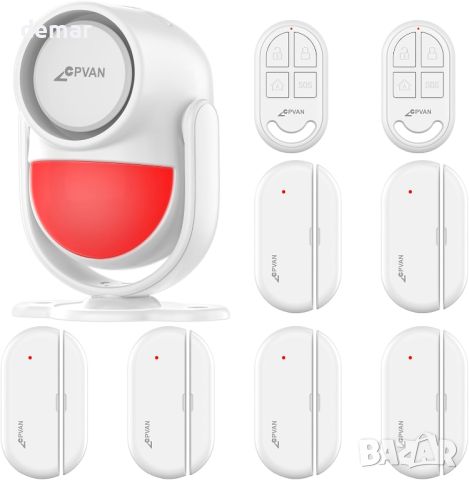 CPVAN домашна алармена система (6 сензора за врати, 2 дистанционни), снимка 1 - Други - 46275443