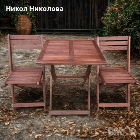 Градински комплект Kreta Muhler Meranti – 3 части 