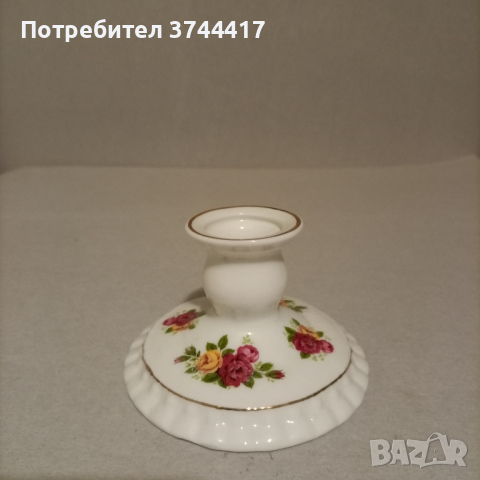 Рядка находка Ретро държач за свещници от фин костен порцелан Royal Staffordshire , снимка 1