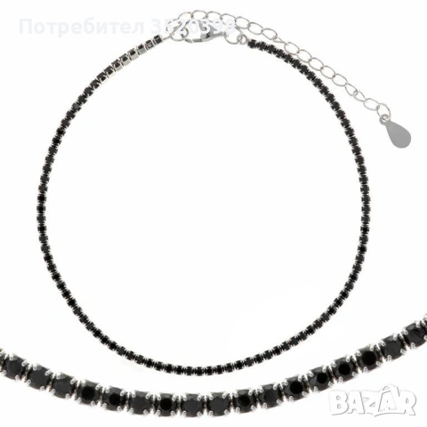 Тенис колие и гривна за глезен. , снимка 3 - Колиета, медальони, синджири - 53343773