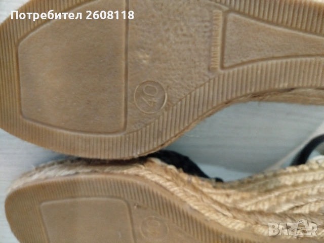 Сандали FABIOLAS – на платформа, еспадрил, №40, снимка 7 - Сандали - 53615957