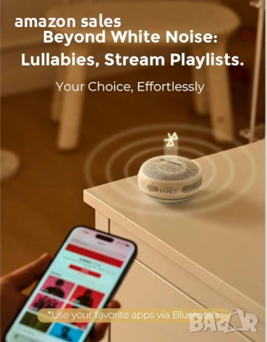 Преносима звукова машина Momcozy с нощна светлина, машина за бял шум за бебета, 20 успокояващи звука, снимка 7 - Бебефони - 54088623
