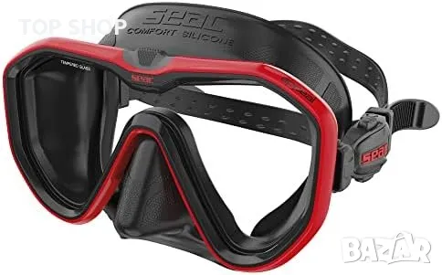 Нова SEAC Маска за гмуркане с единична леща с 3D закопчалка, снимка 2 - Водни спортове - 49658493