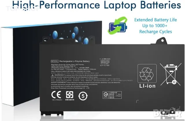 Батерия за HP 11.4V 45Wh 3790mAh HSTNN-DB9R RF03XL, снимка 2 - Батерии за лаптопи - 49937983
