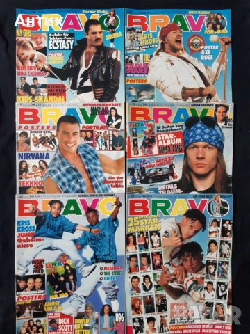 Голяма Колекция Стари Немски Списания BRAVO / POPCORN / 175 Броя / 1990 - 1994 год., снимка 2 - Списания и комикси - 52263367