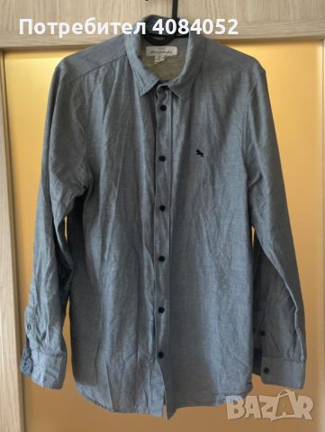 Сива Риза - Male Flannel, снимка 1 - Ризи - 45766755