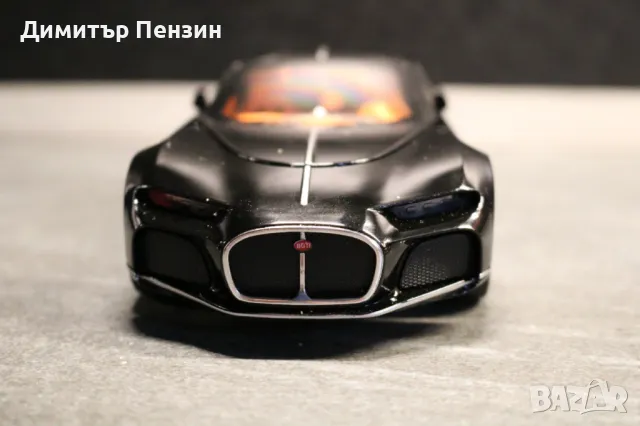 Метална кола  Bugatti, черна, снимка 1 - Коли, камиони, мотори, писти - 47710005