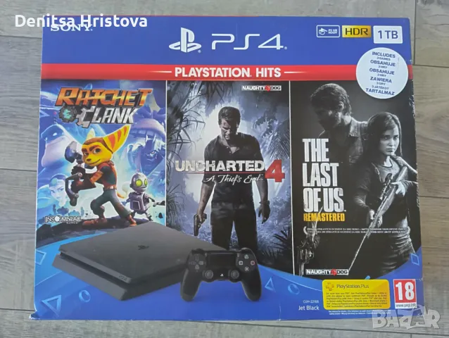 Пълен комплект PlayStation 4 с 3 игри, снимка 1 - PlayStation конзоли - 48558502