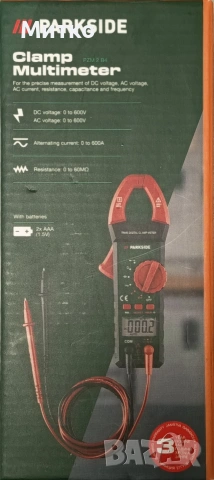 Амперклещи Мултиметър Parkside PZM 2 B4, снимка 2 - Други инструменти - 53763739