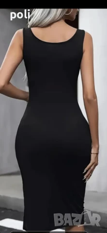 Черна рокля с котка, снимка 2 - Рокли - 51177841