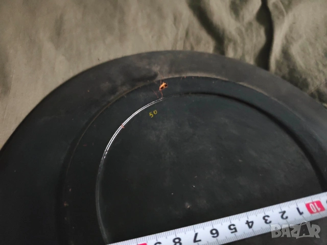 дървена рисувана чиния за стена СССР, снимка 4 - Декорация за дома - 53068825