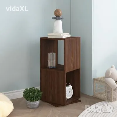 vidaXL Въртящ се шкаф, кафяв дъб, 34,5x34,5x75,5 см, инженерно дърво(SKU:339563), снимка 2 - Шкафове - 49572042