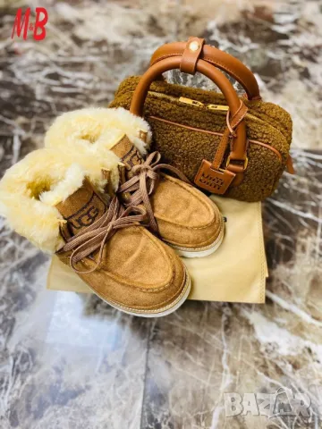 дамски пухени комплекти боти и чанта miu miu UGG , снимка 6 - Дамски боти - 48341021