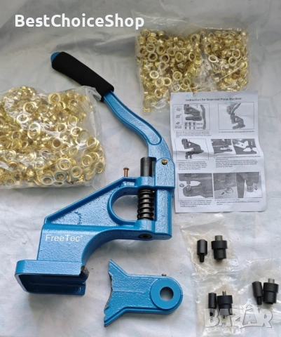 FreeTec, машина за пресоване на капси 6/10/12 мм. Преса за капси, перфоратор, кожарски, сарашки инст, снимка 2 - Други инструменти - 53586572