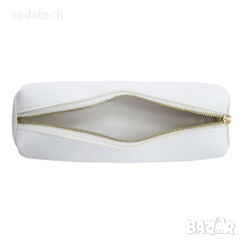 Несесер от изкуствена кожа, Екрю, 20x5x6 см., снимка 2 - Ученически пособия, канцеларски материали - 51575590