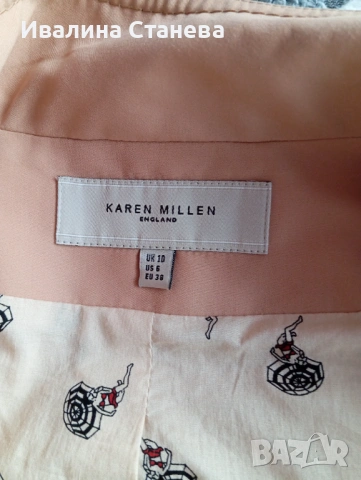 Бежово манто Karen Millen, снимка 4 - Палта, манта - 53416197