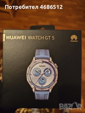 Смарт часовник HUAWEI WATCH GT 5 BLUE VLI-B19W Blue Woven Strap 46 MM, GPS, ПУЛСОМЕР, SPO2, снимка 3 - Huawei - 52836124