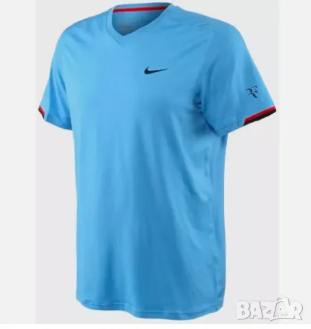 тениска Nike Roger Federer RF 2012 US Open Crew Tennis Shirt ON Vapor Uniqlo Rafa Nadal  размер Л , снимка 6 - Тениски - 49716580