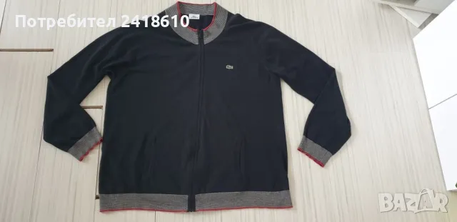 Lacoste Cotton / Wool Full Zip Cardigan Mens Size 8 - 3XL ОРИГИНАЛ! Жилетка С цял Цип!, снимка 7 - Пуловери - 48195352