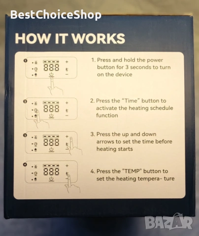 Смарт Електрическа кутия за храна 1.L, 60W, 8000 mAh - Lunch Box, снимка 10 - Аксесоари и консумативи - 53533444