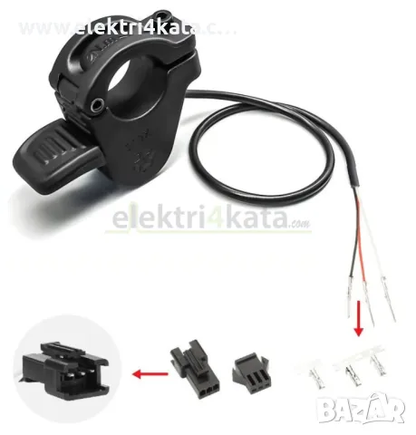 Акселератор (палец) 300X за газта 12V-72V (3pin SM Male)