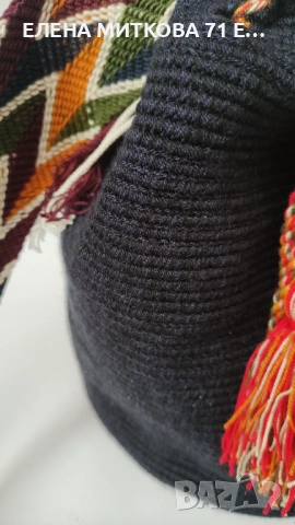 Mochila Wayuu колумбийска ръчно изработена тъкана дамска чанта среден размер, снимка 5 - Чанти - 54139920