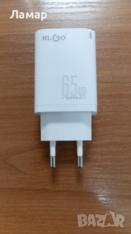 Бързо зареждащо зарядно за телефон смартфон 65W Fast charger 2xUSB-C 1xUSB-A, снимка 5 - Оригинални зарядни - 53951679