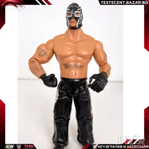 Екшън фигура WWE Rey Mysterio Рей Мистерио 2003 Black Jakks Pacific USA figure играчка, снимка 7 - Колекции - 48447794