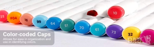 Ohuhu Oahu Art Markers Set-перманентни маркери, комплект 40 цвята, снимка 10 - Ученически пособия, канцеларски материали - 52183685