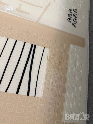 Двулицев образователен килим за игра в бежово - 180х200, снимка 7 - Други - 53883497