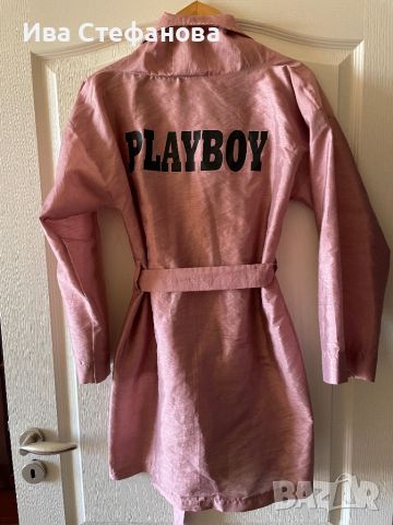 Пепел от рози розов халат Playboy one size размер универсален , снимка 3 - Бельо - 45159531