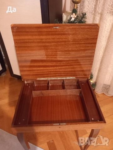 Музикална масичка с интарзия, снимка 5 - Антикварни и старинни предмети - 52875830