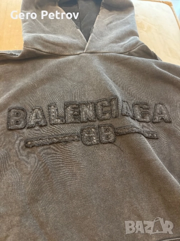 Блуза с качулка Баленсиага, снимка 2 - Блузи - 52939959