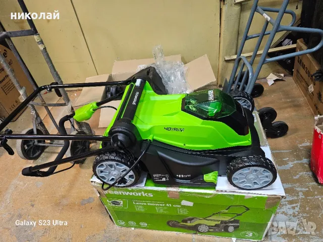 Greenworks G40LM41 Акумулаторна косачка 40V, 41cm, снимка 5 - Градинска техника - 46849603