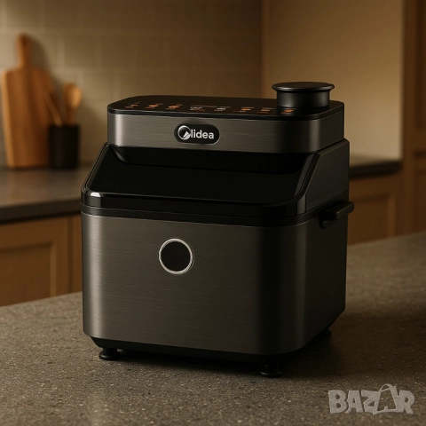 Midea DualTaste Air Fryer MF-CY75C2 – 7L капацитет, JuicyLock технология, снимка 6 - Друга електроника - 51858955