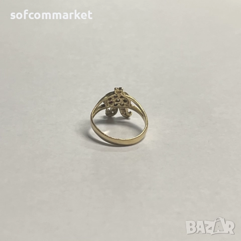 Златен пръстен 14К - 1,73 гр, снимка 2 - Пръстени - 52551646