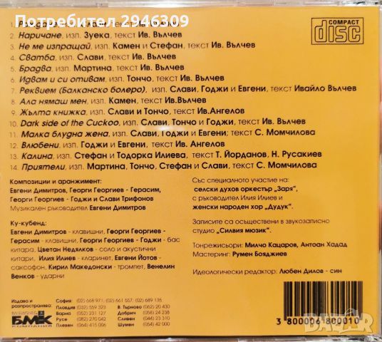 Каналето - Жълта книжка(1995), снимка 3 - CD дискове - 46084721