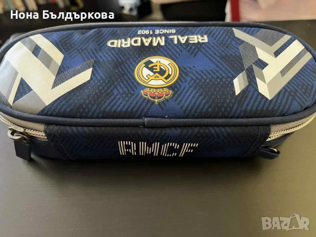 Ученическа раница за 1 клас Реал Мадрид + несесер цената му е 10лв , снимка 11 - Раници - 51264609