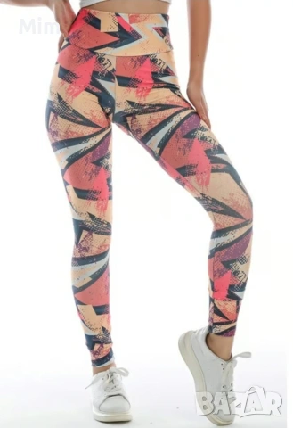 Атлетични клинове с висока талия с дигитален принт, снимка 2 - Клинове - 53992440