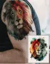 Цветен лъв временна татуировка татос татус Tattoo, снимка 1