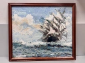 Ушит Гоблен "Фрегата в бурно море", снимка 1