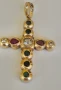 Златен кръст с Диаманти и Рубини-ръчна изработка , снимка 1