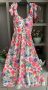 Флорална рокля с вградени твърди чашки , снимка 1