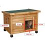 Дървена къщичка за коте или малка порода кученце , подходяща за външна и вътрешна употреба  , снимка 6