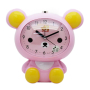 Детски настолен часовник със светлина и функция за будилник с батерии Мече, 15 х 16 см разл. цветове, снимка 3