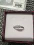 Сребърен пръстен 1.1 карата с мойсанит диамант (сертификати) , снимка 10