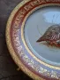декоративна порцеланова чиния с позлата Limoges ловен мотив яребица 8/1, снимка 3