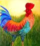 Картина Петел - A Young Rooster painting, снимка 1 - Картини - 45128714