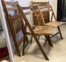 Стари сгъваеми дървени столове, снимка 3